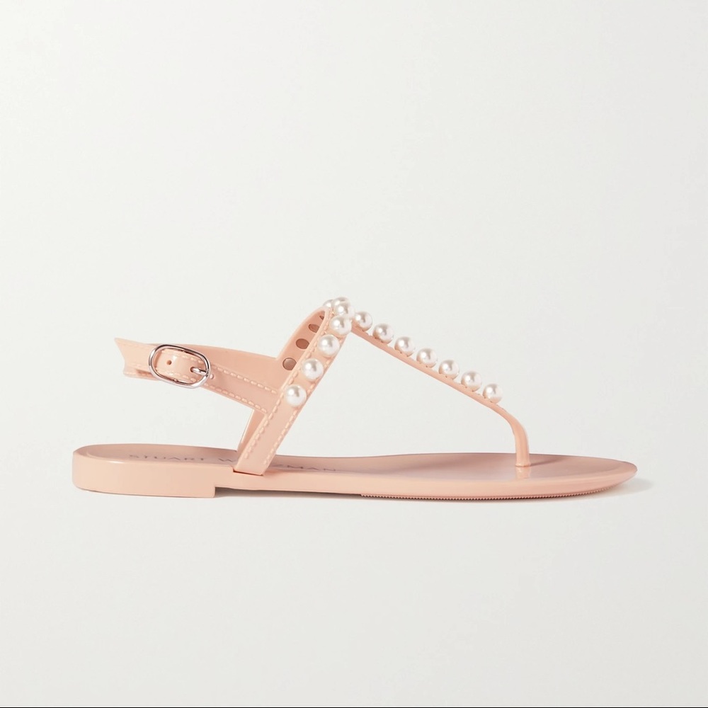 NWT Stuart Weitzman Goldie Jelly in Poudre, 7/37.5